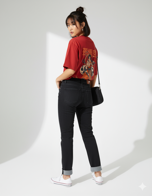 Sai Warrior Oversized Heavyweight Anime T-Shirt